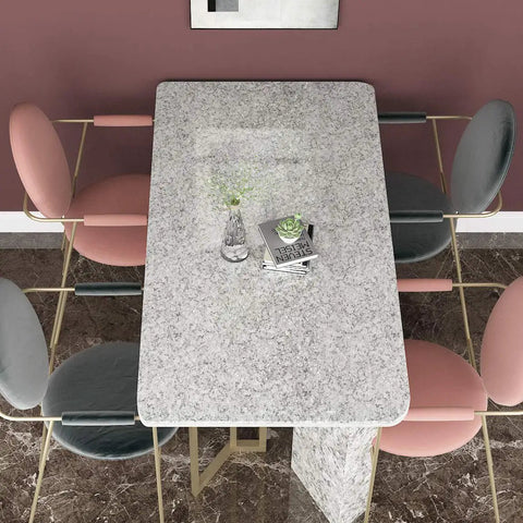 Granite Countertop Contact Paper Waterproof Peel And Stick Marble Wallpaper Self Adhesive for tables, shown on dining table.