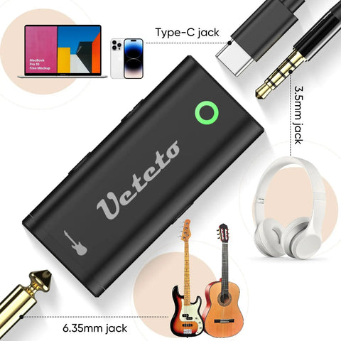 Guitar Audio Interface Plug And Play Portable Recording Sound Card For Live Streaming On IPhone Ipad And Android Phones