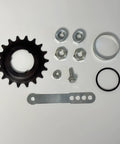 Heavy Duty Stainless Steel Bicycle Coaster Brake Rear Hub With 32 Spoke Holes For Fixed Gear Or MTB Builds Featuring Rock Solid Flywheel Integration And Snappy Stopping Power On Any Ride, includes cog and mounting hardware.