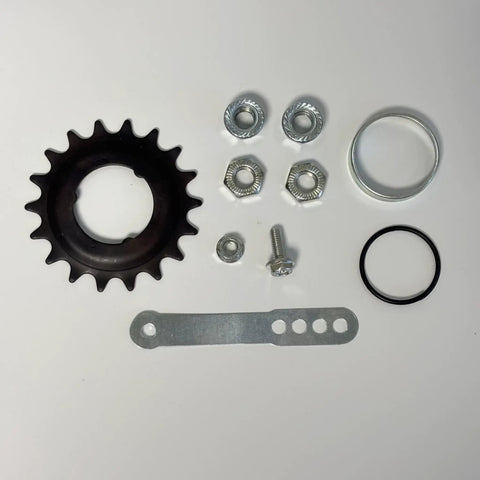 Heavy Duty Stainless Steel Bicycle Coaster Brake Rear Hub With 32 Spoke Holes For Fixed Gear Or MTB Builds Featuring Rock Solid Flywheel Integration And Snappy Stopping Power On Any Ride, includes cog and mounting hardware.