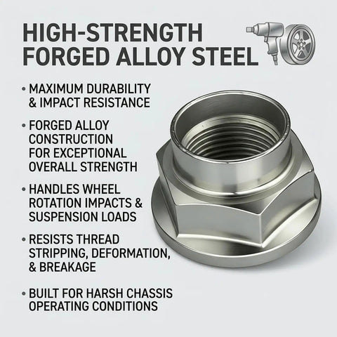 Heavy Duty Two Pack CV Axle Spindle Nuts For Subaru Forester Outback Legacy Impreza high-strength forged alloy steel construction