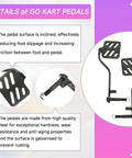 Details of Go Kart Brake And Throttle Pedal Kit With 71 Inch Throttle Cable Replacement For Predator 212cc and 196cc Karts.