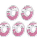5-Pack of Desoldering Solder Wick Copper Braid For Tin Absorption And Removal On PCB Boards Red Copper Desoldering Rope.