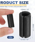 6 Pcs Collet Adapter Set 12.7mm To 6.35mm Carbon Steel Router Collet Reduction Sleeve Shank Converter dimensions