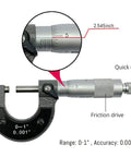 Pro Grade 3 Piece Precision Measurement Set With Vernier Caliper, Micrometer And Steel Ruler For Inside Outside Depth And Step