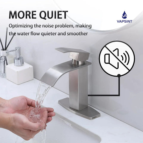 Tall Matte Black Vessel Sink Faucet With Single Lever Handle For Modern Bathrooms Pro Grade Slick Single Hole Vanity Mixer Tap Durable Matte Finish Includes Water Hoses For Easy Setup And Perfect Fit For Vessel Sinks shown in use.