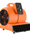 Heavy Duty 1/2 HP Air Mover Delivers 2600 CFM, Portable Blower For Carpets, Floors And More, 3 Speed Settings, 4 Adjustable Angles