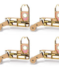 Premium Heavy Duty Four Pack Sliding Screen Door Rollers with One Inch Concave Wheels and Height Adjusting Screws, 4 pieces.