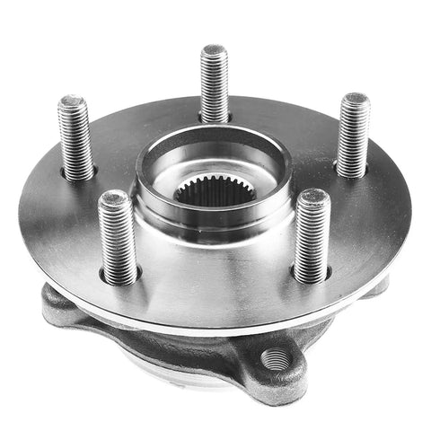 Front Wheel Bearing And Hub Assembly For Toyota Camry And Lexus Es Rx Models Heavy Duty direct bolt swap view from top showcasing 5 lug design.