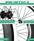 Close-up of 18 Inch Front Wheel With Tire And Tube For Mountain And Commuter Bikes, Durable 14G Spokes With 32H, Hub, Rim, Details