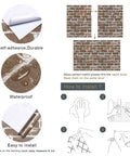 How to install Brown Brick Peel And Stick Wallpaper Roll 17.7 Inches By 393.7 Inches No Glue Needed Easy Peel And Stick Self Adhesive Vinyl Faux 3D Textured Brick Look Waterproof Durable PVC