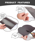 Sticky Magnetic Sheets With Adhesive Backing 8 X 10 Inches 10 Pack features flexible, easy-to-cut design in hands.