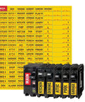 Yellow 129 Waterproof Fuse Box Labels For Electrical Panels, Easy To Read Circuit Breaker Labels on die cut panel stickers