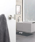 304 Stainless Steel Towel Hooks And Robe Hooks Wall Mounted With Brushed Nickel Finish in modern bathroom setting