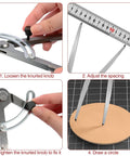 Heavy Duty Six Inch Alloy Metal Compass Scribe Dead Nuts Accurate Layout Divider For Precise Woodworking Marking And Measuring On Plastic Wood Or Steel Panels, adjusting the spacing.