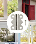 Nickel Plated White Butterfly Cabinet Hinges 180 Degree 48 Pack with screws, displayed on window and cabinet backgrounds.