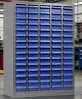 Heavy-Duty 100-Drawer Parts Storage Cabinet For Nuts And Bolts, Small Parts Organizer with ABS Drawers in workshop setting