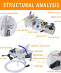 Powerful 750W Jewelry Bench Machine With Adjustable 800 To 10,000 RPM Speeds showing structural analysis and key components.