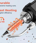 Close-up of Auto Feed Soldering Gun Kit With LCD Display And Hands Free Operation Plus Minus 1C Precision Temperature Control