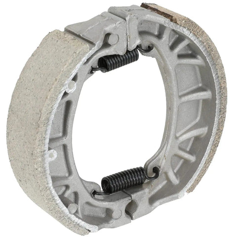 Rear Drum Brake Shoes Replacement For Mini Bikes And Scooters 105mm Fit Coleman CT200U, showing 2 shoes with springs