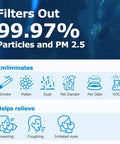 Image showing benefits of MSA3 Replacement Filter Compatible With MSA3 And MSA3S Air Purifiers 3-In-1 Upgrade 2-Pack.