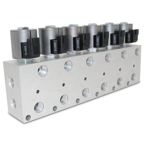 Six Circuit Hydraulic Multiplier Kit With Selector Valve, Couplers And 12V Control Box for Open, Closed or FPC Systems