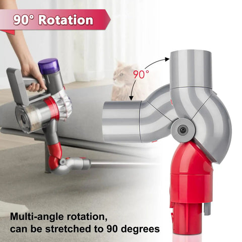 Top And Bottom Adapter For V7 V8 V10 V11 Cordless Vacuum Quick Release Tool shown in 90° rotation on sofa