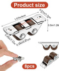 Beast Mode Mini Fixed Double Roller Caster Wheels Set Of 8 Low Profile Smooth Rolling Light Duty Hardware For Custom Carts Workshop Gear And Storage Units, measuring 0.5in and showing size comparison.