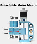 Beefed Up Aluminum Z Axis Assembly for 3018 ProVer CNC With 43mm and 52mm Spindle Mounts, 775 Spindle Ready, 300 To 500W Motor Support, Exchangeable Mounts for 65mm and 69mm Options, Plug And Play Retrofit. 43mm and 52mm aluminum motor mounts