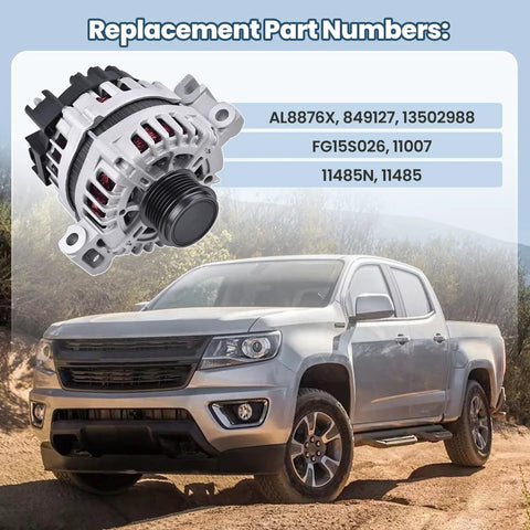 150 Amp Beefed Up High Output Alternator For 2010 2012 Camaro 3.6L And 2015 2016 Colorado Canyon 3.6L 12V Replacement