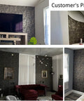 Peel And Stick Wall Covering With Industrial Textured Metallic Look In Charcoal And Gold Adhesive Distressed Wallpaper Roll Decor