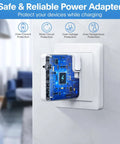 Hella Fast 118W USB C Fast Charger For MacBook Pro And Air With Killer M1 M2 M3 M4 M5 Support and Dope Universal Fit, plugged into wall.