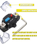 Heavy Duty 300Amp DC Circuit Breaker Delivering Rock Solid Auto Recovery And Easy Manual Reset Switch For Automotive Rv Marine Boat Wiring, dismountable with simple installation.