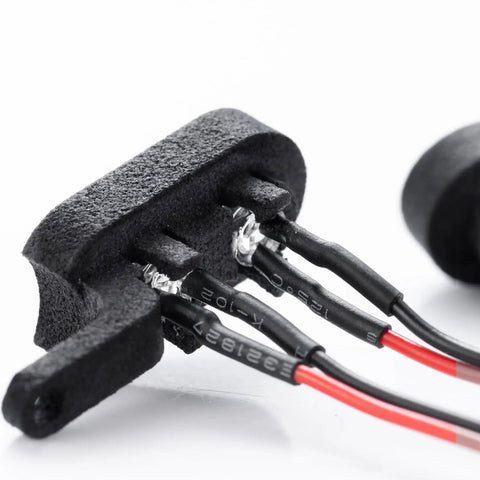 Close-up of LED Lights Kit For RC Crawler Redcat Ascent 18 One Eighteen Scale With Front Spotlight And Taillights 3D Printed Resin Housing