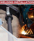 Welding installation for 4 Pack Beefy Heavy Duty Exhaust Hanger Rods Three Eighths Inch By Ten Inch Universal Muffler Hanger Set