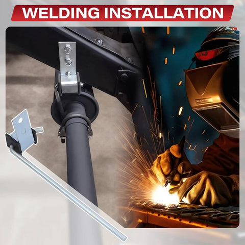 Welding installation for 4 Pack Beefy Heavy Duty Exhaust Hanger Rods Three Eighths Inch By Ten Inch Universal Muffler Hanger Set