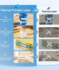Thermal Transfer Label Roll 0.55 By 3.35 Inches For N1 B18 Label Printer Workhorse PET Labels Waterproof Oil Proof Tear Resistant Built For Easy Office And Warehouse Organization Of Folders Files And Tags 80 Tapes Per Roll on water bottle and file folders