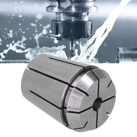 Dead Nuts Precision ERG32 Collet Chuck For Cnc Milling And Engraving Machines shown with water spray, HSS material, 0.02mm runout.