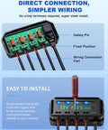 Drop In 12V Fuse Block With 20A Relay Junction Kit Featuring Four Separate Circuits, showcasing easy wiring and built-in relay design.