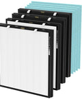RFM80 Replacement Filter Set For Max Air Purifier OVHM80 with 4 prefilters, 2 efficiency filters, 2 activated carbon filters