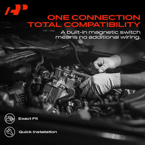 Plug And Play Starter Motor For GM Vehicles 3.0L And 3.6L V6 installation, mechanic's hands working on engine.