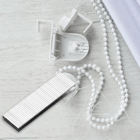 Heavy Duty Stainless Steel Shutter Louver Staple Repair Kit With Forty Window Shutter Nail Replacement Pieces displayed on a light surface.