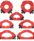 Heavy Duty Aluminum Router Corner Radius Templates Set Slick CNC Woodworking Guides showing various curved jigs sizes for precise cuts.