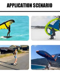Portable Inflatable Windsurf Wing With Window For Adults And Beginners in various outdoor scenarios, snow and water sports.