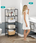 Beefy Five Tier Metal Wire Shelving Unit For Pantry And Garage Adjustable Shelves Up To 1000 Lbs Per Shelf With Stable Load Capacity 14 Inch Depth 24 Inch Width And 59.5 Inch Height in bathroom