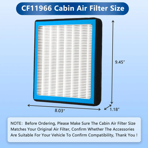 Diagram of Cabin Air Filter With Activated Carbon For Chevy Silverado 1500 2500 3500 HD Tahoe Colorado Cruze Equinox Impala Malibu Blazer Traverse