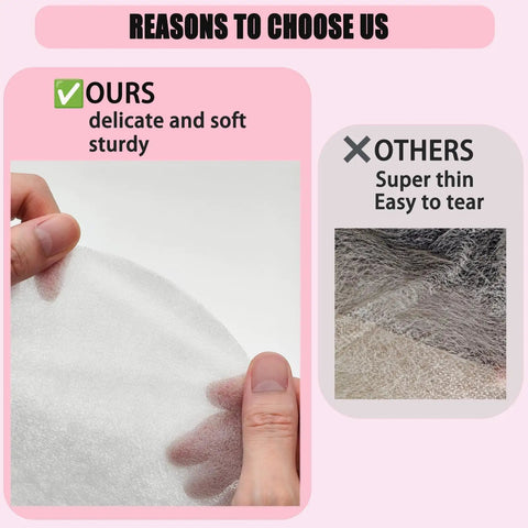 Comparison of sturdy 200 Sheets Disposable Nail Dust Filter Papers for Most Nail Dust Collectors and Vacuums vs flimsy others