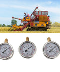 Heavy Duty Excavator Pressure Tester Kit With Easy Install Flexible Tube And Eight Couplings For High Accuracy Pump Testing In Hydraulic Systems, three pressure gauges