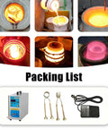 Rock Solid High Frequency Induction Heating Machine 15KW Metal Furnace components including remote switch and cables for welding.