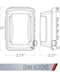 Weatherproof In-Use Electrical Outlet Cover 1-Gang With Horizontal Or Vertical Mount Outdoor Ready 2.75 Inch Clear Box Cover dimensions